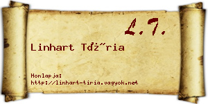 Linhart Tíria névjegykártya